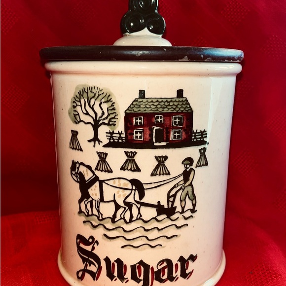 Ceramic Canister Set, Metlox Homestead Provincial Canister Set, Poppytrail Set 4 - Picture 4 of 8